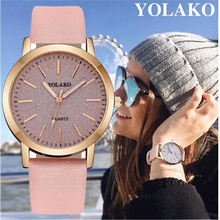 Yolako relógio feminino luxuoso quartz, pulseira de couro, casual, estrelado, céu 2024 - compre barato