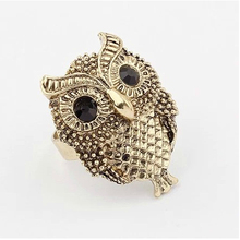 MINHIN Fashion Vintga Wholesale Personality Owl Rings Accessories Jewelry Antique Bronze Trendy Wedding Bands For Women 2024 - buy cheap
