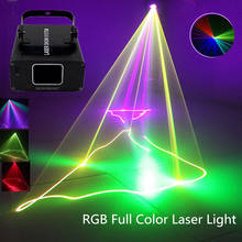 RGB Full Color Laser Projector Linear Beam Scans DMX DJ Dance Bar Coffee Xmas Home Party Disco Effect Lighting Light System Show 2024 - buy cheap