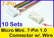 Micro JST SH 1.0mm Pitch 7-Pin Female Connector with Wire and Male Connector x 10 sets 2024 - buy cheap