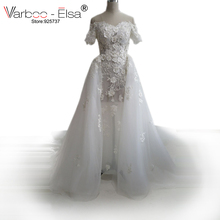 Женское свадебное платье с рукавами-крылышками, со шлейфом 2024 - купить недорого