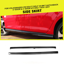 Car Styling Carbon Fiber / FRP Side Body Skirts Apron for Volkswagen VW Golf MK7 GTI Hatchback Only 2014 - 2017 2024 - buy cheap