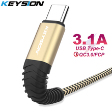 KEYSION 3.1A Fast Charging Type-C Cable  Charger Cable Data Sync Type C Cable USB Type C  For Samsung S10 Note 10 Huawei Xiaomi 2024 - buy cheap