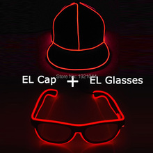 Moda legal led piscando hip hop boné el festa chapéu led óculos 10 cores de iluminação disponíveis dj mostrar traje decoração 2024 - compre barato