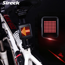 Sireck-Luz trasera de Bicicleta con detección automática, Luz de advertencia de seguridad, carga por USB 2024 - compra barato