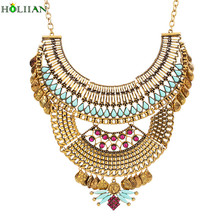 Female vintage choker pendants&necklaces big boho necklaces ethnic bohemian multicolor jewelry statement maxi tribal jewelry 2024 - buy cheap