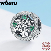 WOSTU Hot Sale 925 Sterling Silver Tree for life Charm Bead fit Luxury Brand Bracelet Fashion Silver Jewelry Gift FIC919 2024 - buy cheap