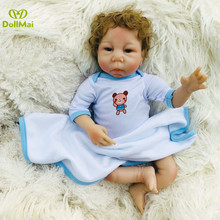 Reborn babies dolls 19" 45cm soft silicone reborn baby doll educational toys gift for child bebes reborn bonecas 2024 - buy cheap