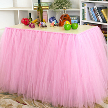 New tulle tutu net wedding table skirting colorful banquet event baby shower xmas decorative table skirts for parties 2024 - buy cheap