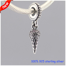 Fits All Bracelets Ice Cream Silver Charms With Red CZ Autumn Style New 925 Sterling Silver Beads DIY Jewelry Wholesale 09240 2024 - buy cheap