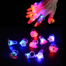 5 шт./компл. Детские креативные СВЕТОДИОДНЫЕ светильники на палец светящиеся Детские кольца с подсветкой для бара, вечеринки, концерта, Рождества, подарки для мальчиков и девочек 2024 - купить недорого