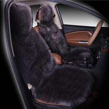 car seat covers set black faux fur cute car interior accessories cushion styling winter new plush car pad seat covers for car 2024 - buy cheap