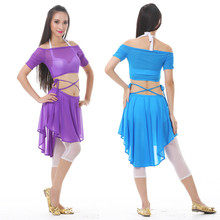 Belly dance clothes costume belly dance set indian dance wear 2pcs Top&Skirt,9 colors for your choice. 2024 - buy cheap