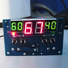 Интеллектуальный цифровой термостат, регулятор температуры 12 В постоянного тока с датчиком NTC W1401 2024 - купить недорого