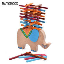 MOTOHOOD Kawaii Animal Elephant Colorful Balance Wooden Stick Building Blocks Toys For Kids Baby Intelligence Toys 2024 - buy cheap