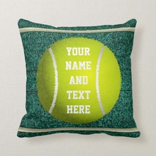 Personalized Name Tennis Throw Pillow, Home Decoration Pillow Cover, Sofa Cushion Cover Gift 18 by 18-Inch 2024 - buy cheap