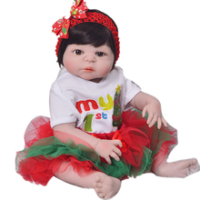Силиконовые виниловые куклы Новорожденные KEIUMI, 23 дюйма, реалистичные куклы на все тело для новорожденных, дизайн для девочек, подарки на день рождения, Детская кукла, игрушки 2024 - купить недорого