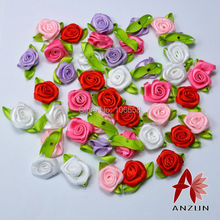 50pcs 2cm Handmade satin flower mini rose buds for cloth applique,diy craft scrapbooking accessories,decoration garland,hair 2024 - buy cheap