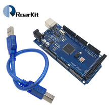 Placa com cabo usb, 1 conjunto, mega 2560 r3 mega2560 rev3 (ATmega2560-16AU ch340g), compatível com arduino 2024 - compre barato