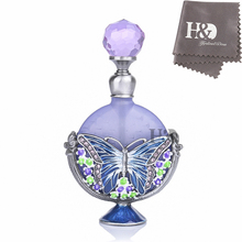 H & D-botellas de Perfume Vintage, 7ml, rellenables, vacías, patrón de mariposa, restaurando la antigua 2024 - compra barato