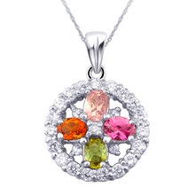 Natural Tourmaline Pendant Necklace 925 Sterling silver Woman Fine Elegant Candy Gem Jewelry Girl Birthstone Love Gift sp0004tm 2024 - buy cheap