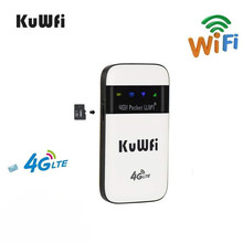 KuWFi 4 г LTE разблокированный wi-fi-роутер карман 3g/4 Мобильный Wi Fi точка доступа маршрутизатор с Sim карты слот для путешествий 2024 - купить недорого