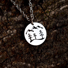 1pcs SanLan stainless steel pine tree necklace adventure hiking camping jewelry 2024 - buy cheap