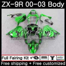 Body For KAWASAKI NINJA ZX 9R 9 R 900 ZX-9R 2000 2001 2002 2003 62HC.18 ZX900 900CC ZX9 R ZX9R 00 01 02 03 Black flames Fairing 2024 - buy cheap