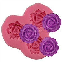 3hold Rose Flower Silicone Fondant Soap 3D Cake Mold Cupcake Jelly Candy Chocolate Decoration Baking Tool Moulds FQ3132 2024 - buy cheap