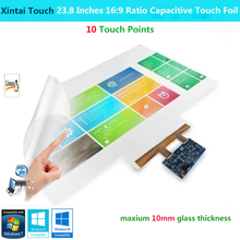 Xintai Touch-película de aluminio multitáctil, 23,8 pulgadas, relación 16:9, 10 puntos táctiles, capacitiva interactiva, Plug & Play 2024 - compra barato