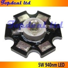 5W Infrared IR 940NM High Power LED Emitter DC1.5-1.7V 1400mA with 20mm Star Platine Base 2024 - buy cheap