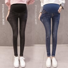 Alta Estiramento denim Jeans Para Mulheres Grávidas Calças De Maternidade Jeans Skinny Calças Roupas Maternidad Abdominal Calça Jeans Primavera 2024 - compre barato