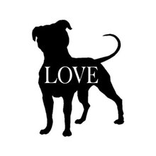 9.6CM*12.2CM Pitbulls Pitties Love Dog Animals Vinyl Sticker Decal Car Sticker C8-0054 2024 - buy cheap