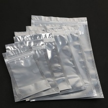 50 pcs, 20 pcs, 10 pcs Claro Folha De Alumínio Ziplock Saco de Comida de Plástico Auto Selo Saco Zipper Resselável Varejo Cozimento Saco De Embalagem Pouch 2024 - compre barato