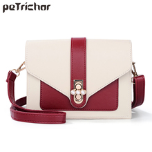 Women Panelled Handbags PU Leather Envelope Crossbody Messenger Bags Female Small Designer Shoulder Bag For Ladies Pearl Bolsa 2024 - buy cheap