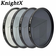 Фильтр KnightX ND2 ND4 ND8 ND16 ND для Nikon D3100 D3200 D5200 D7100 для Canon 1100d 1200D 49 мм 52 мм 55 мм 58 мм 62 мм 67 мм 72 77 мм 2024 - купить недорого