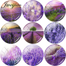 JWEIJIAO 5 unids/lote hermosa púrpura lavanda arte DIY gemas de vidrio de cúpula para broche pendiente llavero joyería hallazgos encantos 2024 - compra barato