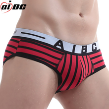New AIBC men's boxers 100% cotton convex bag male underwear striped birefs 6 colors M/L/XL/XXL 2024 - buy cheap