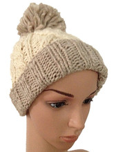 BomHCS Fashion Autumn Winter  Warm Wool Hat 100% Handmade Outdoor Knit Beanie Cap Ski Hats 2024 - buy cheap