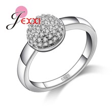 Классические женские свадебные кольца из нержавеющей 925 пробы, серебряные блестящие циркониевые кристаллы, Свадебные обручальные кольца, ювелирные изделия 2024 - купить недорого