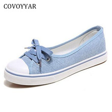 2019 Canvas Shallow Mouth Casual Shoes Fashion Comfortable Summer Women Shoes Round Toe Solid Candy Colors Flats Lace Up WFS517 2024 - buy cheap