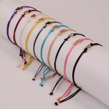 Colorful Adjustable Heart Handmade Wax String Wish Bracelets&Bangles Friendship Bracelets for Women Gold Wave Sharp Bracelets 2024 - buy cheap