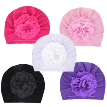 2019 Fashion Newborn Artificial Flower Hat Candy Color Kids Girl Caps Turbans  Beanie children Photography Props 2024 - buy cheap