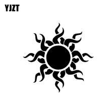 YJZT-calcomanía de vinilo minimalista para coche, pegatina de 14,7 CM x 14,7 CM, hermoso sol radiante, deslumbrante, delicado, C19-1259 negro/plateado 2024 - compra barato