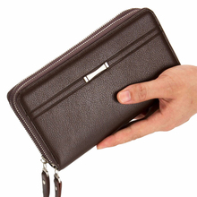 Men Wallets With Coin Pocket Long Zipper Coin Purse For Men Clutch Business Male Wallet Double Zipper Vintage Large Wallet Purse 2024 - buy cheap