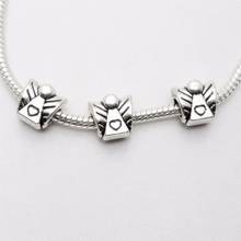 Vintage Silver angel Beads fit Pandora Charms DIY European Bracelets for Metal Jewelry Making 52pcs/lot 2024 - buy cheap