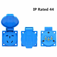 1 шт. черный AU/US/EU промышленная безопасная розетка 10A 250V IP54 NF Сертификация австрийский водонепроницаемый разъем крышки питания 2024 - купить недорого