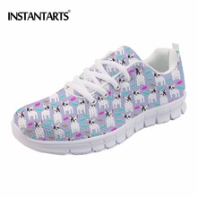 INSTANTARTS Frenchie French Bulldogs Dog Pattern Sneakers Women's Flats Casual Air Mesh Shoes Breathable Female Flat Shoes Women 2024 - buy cheap