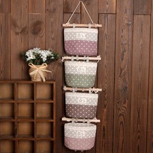 4 Styles Wall Sundry Fabric Cotton Pocket Hanging Holder Storage Bags Rack Makeup Organizer 2024 - buy cheap