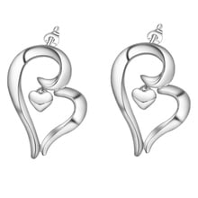 Amor corazón hermoso de alta calidad envío gratis pendientes Chapado en plata para mujeres joyería de moda/WGZMHMBM XRPAFTGP 2024 - compra barato